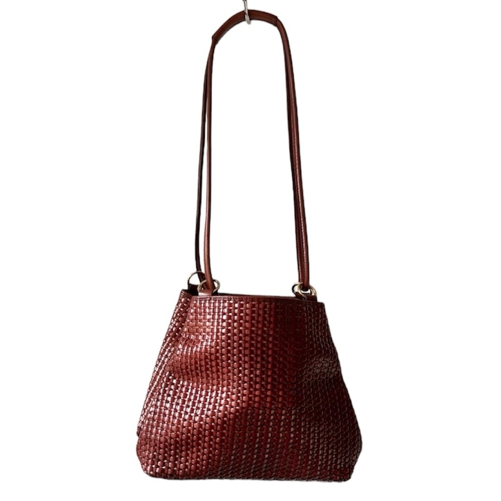 Preston & York Brown Woven Crossbody Bag - Picture 1 of 8